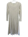 Samsoe Samsoe Size XS Off White Cotton Long Sleeve Midi Pointelle Dress Off White / XS