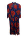 Farm Rio Size M Purple, Red & Black Rayon Strawberry Print 1/2 Sleeve Dress Purple, Red & Black / M