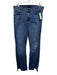 Mother Size 32 Medium dark wash Cotton Blend Denim Raw Hem Flare Jeans Medium dark wash / 32
