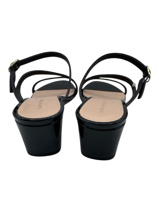 Stuart Weitzman Shoe Size 11 Black Leather Upper Patent Strappy Mule Sandals Black / 11