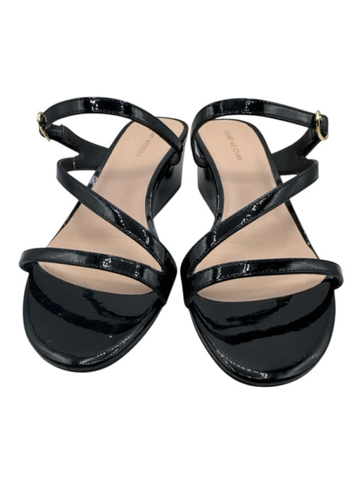 Stuart Weitzman Shoe Size 11 Black Leather Upper Patent Strappy Mule Sandals Black / 11