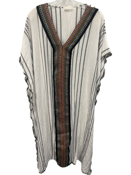 Pitusa Size One Size White, Black, Multi Viscose Rectangle Contrast Stitch Dress White, Black, Multi / One Size