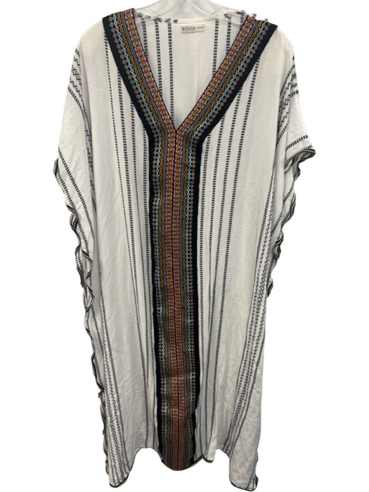 Pitusa Size One Size White, Black, Multi Viscose Rectangle Contrast Stitch Dress White, Black, Multi / One Size