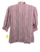 Caballero Size L Pink, Yellow, Multi Cotton Short Puff Sleeve Stripe Top Pink, Yellow, Multi / L