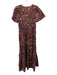 Maeve by ANTHROPOLGIE Size Medium Brown, Black & Cream Cotton Short Sleeve Dress Brown, Black & Cream / Medium