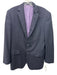 Miller Brothers Navy Blue Solid 2 Button Men's Blazer Navy Blue / Est L