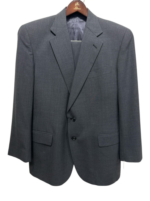 Miller Brothers Gray Wool Solid 2 Button Men's Suit Gray / 42R