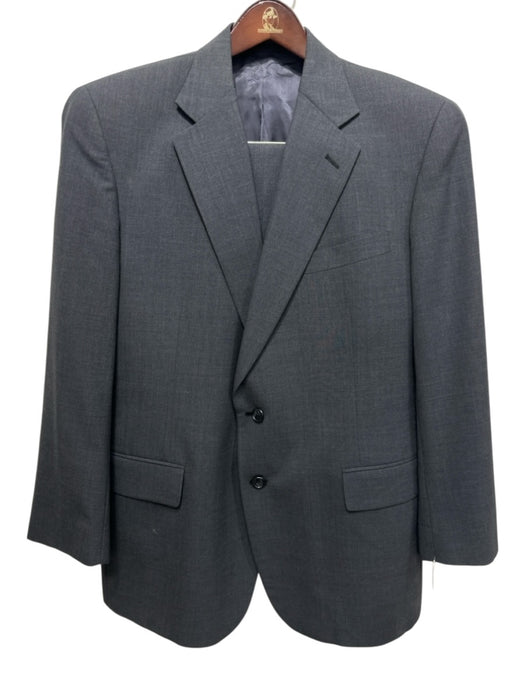 Miller Brothers Gray Wool Solid 2 Button Men's Suit Gray / 42R