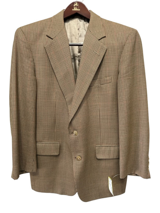 Miller Brothers Tan & Multi Plaid 2 Button Men's Blazer Tan & Multi / Est L
