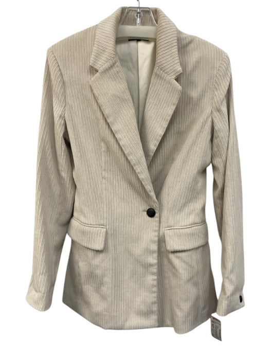 Rag & Bone Size Est S Cream White Polyester Blend Corduroy One Button Jacket Cream White / Est S