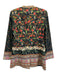 Alice + Olivia Size Est S Black & Multi Cotton Blend Floral Clasp Close Jacket Black & Multi / Est S