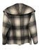 Ruti Size S Beige, Black & Brown Wool & Polyester Plaid foldover collar Jacket Beige, Black & Brown / S