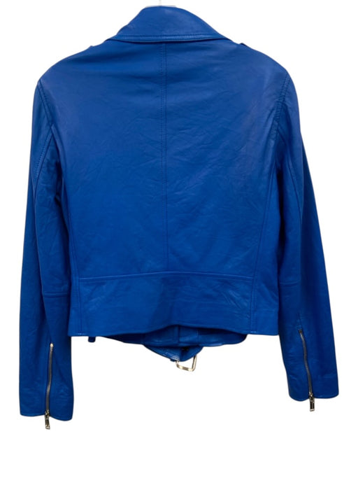 Michael Michael Kors Size S Bright Blue Lamb leather silver tone hardware Jacket Bright Blue / S