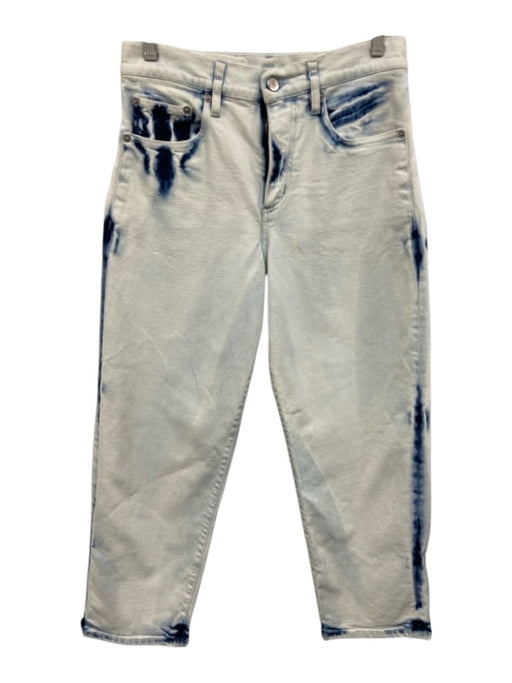 Proenza Schouler Size 26 Acid Wash Cotton High Rise Straight Leg Cropped Jeans Acid Wash / 26