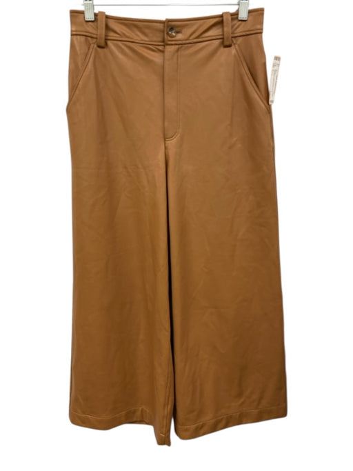 A.L.C. Size S / 6 Tan Brown Polyurethane Faux Leather High Rise Wide Leg Pants Tan Brown / S / 6