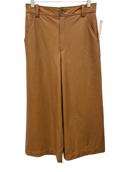 A.L.C. Size S / 6 Tan Brown Polyurethane Faux Leather High Rise Wide Leg Pants Tan Brown / S / 6