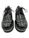 Clergerie Shoe Size 39 Black & Silver Patent Leather Foam Sole Oxford Loafers Black & Silver / 39