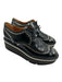 Clergerie Shoe Size 39 Black & Silver Patent Leather Foam Sole Oxford Loafers Black & Silver / 39