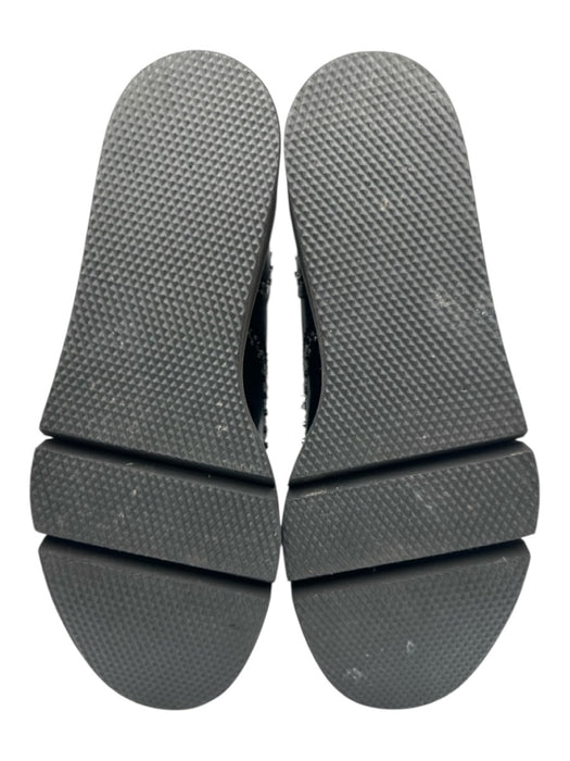 Clergerie Shoe Size 39 Black & Silver Patent Leather Foam Sole Oxford Loafers Black & Silver / 39