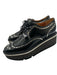 Clergerie Shoe Size 39 Black & Silver Patent Leather Foam Sole Oxford Loafers Black & Silver / 39