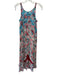 Johnny Was Size XS Blue & Multi Cupra Rayon Sleeveless Floral Print Dress Blue & Multi / XS