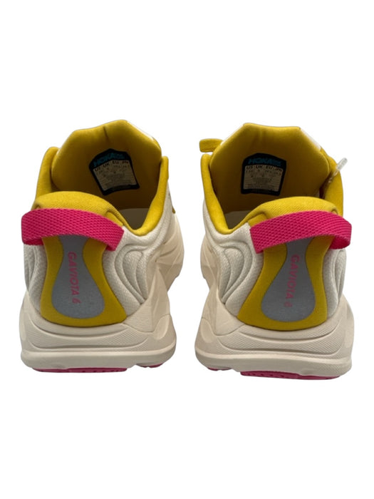 Hoka Shoe Size 39 Cream, Yellow & Pink Print Textile Color Block Swirl Sneakers Cream, Yellow & Pink Print / 39