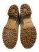 Prada Shoe Size 38 Taupe & Tan Suede Lug Sole Side Zip Buckle Mid Calf Boots Taupe & Tan / 38