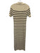 Rag & Bone Size S Cream Beige & Brown No Fabric Tag Wavy Ribbed Knit Dress Cream Beige & Brown / S