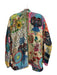 Johnny Was Size XS Blue & Multi Rayon & Silk Velvet Floral Open Front Jacket Blue & Multi / XS