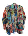 Johnny Was Size XS Blue & Multi Rayon & Silk Velvet Floral Open Front Jacket Blue & Multi / XS