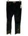 Johnny Was Size 26 Black & Brown Cotton Blend Velvet Celestial Embroidered Pants Black & Brown / 26