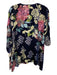 Johnny Was Size XS Blue & Multi Rayon & Silk Velvet Burnout Button Front Top Blue & Multi / XS
