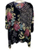 Johnny Was Size XS Blue & Multi Rayon & Silk Velvet Burnout Button Front Top Blue & Multi / XS
