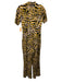 Diane Von Furstenberg Size S Black, Beige & Yellow Missing Fabric Tag Jumpsuit Black, Beige & Yellow / S