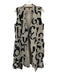 Chalet et Ceci Size S Taupe Gray & Black Polyester Blend Abstract Text Jacket Taupe Gray & Black / S