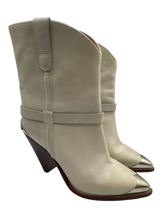 Isabel Marant Shoe Size 39 Seaform Green Blue Leather Upper Western Boots Seaform Green Blue / 39