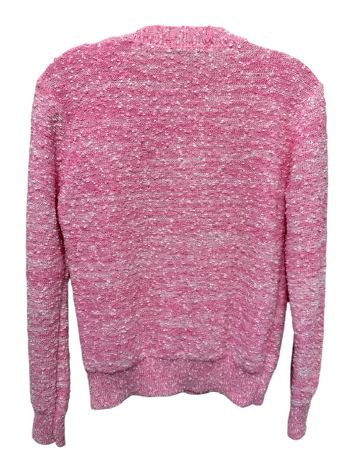 Frame Size Est S Pink No Fabric Tag Tweed Button Detail Crewneck Sweater Pink / Est S