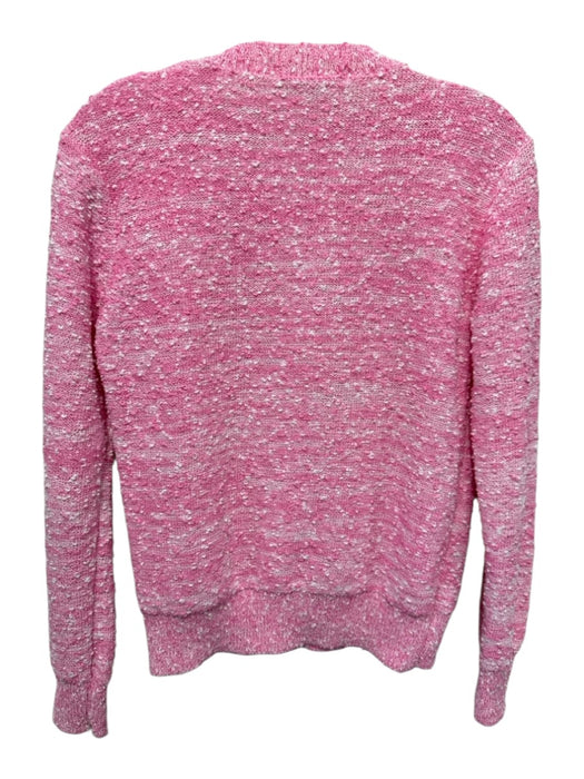 Frame Size Est S Pink No Fabric Tag Tweed Button Detail Crewneck Sweater Pink / Est S