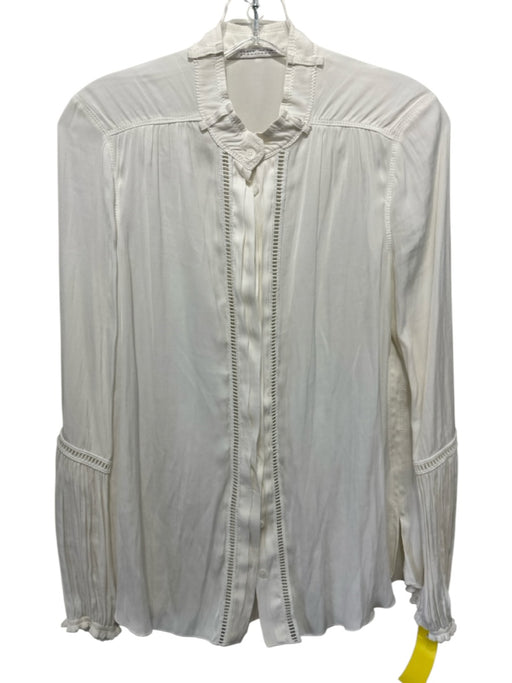 Beate Heymann Size Est S Off White No Fabric Tag Long Sleeve Button Front Top Off White / Est S