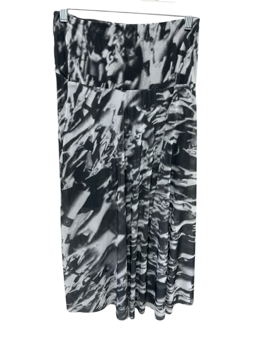 Patrizia Pepe Size Est S Black & White No Fabric Tag Lined Elastic Waist Skirt Black & White / Est S