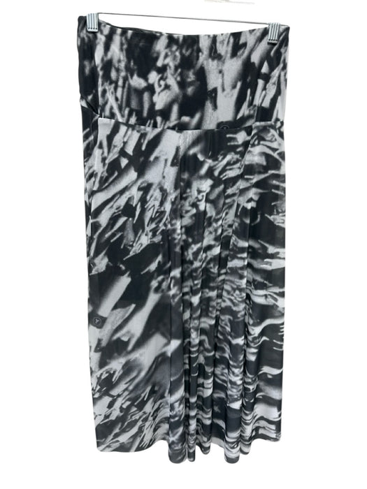 Patrizia Pepe Size Est S Black & White No Fabric Tag Lined Elastic Waist Skirt Black & White / Est S