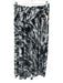 Patrizia Pepe Size Est S Black & White No Fabric Tag Lined Elastic Waist Skirt Black & White / Est S