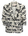 Cinq a Sept Size 2 White & Black Polyester Graphic Scrunched Sleeve Jacket White & Black / 2