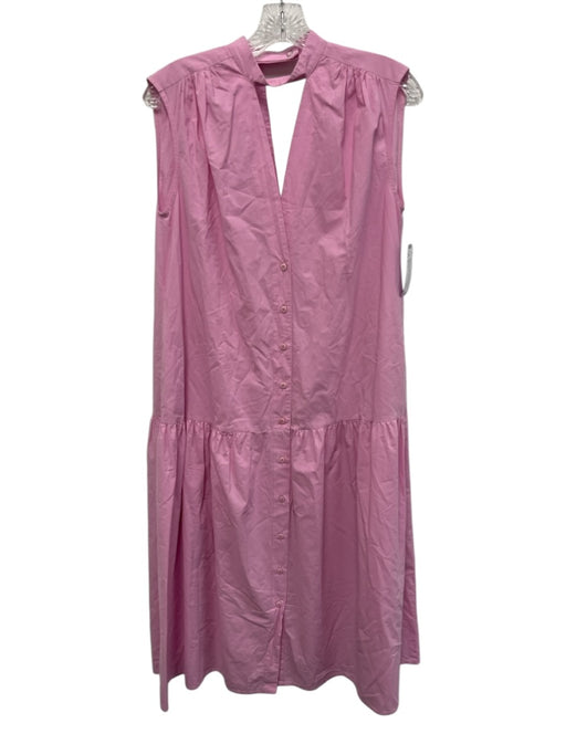 Ottod'Ame Size 0 Lilac Pink Cotton Button Down Sleeveless Midi Dress Lilac Pink / 0