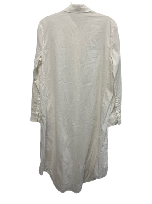 Equipment Femme Size XS White Cotton Button Down Split Hem Tunic Top White / XS