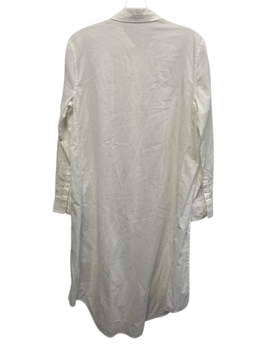 Equipment Femme Size XS White Cotton Button Down Split Hem Tunic Top White / XS