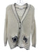Frame Size S Cream & Black Cotton Blend Crochet Button Front Cardigan Cream & Black / S