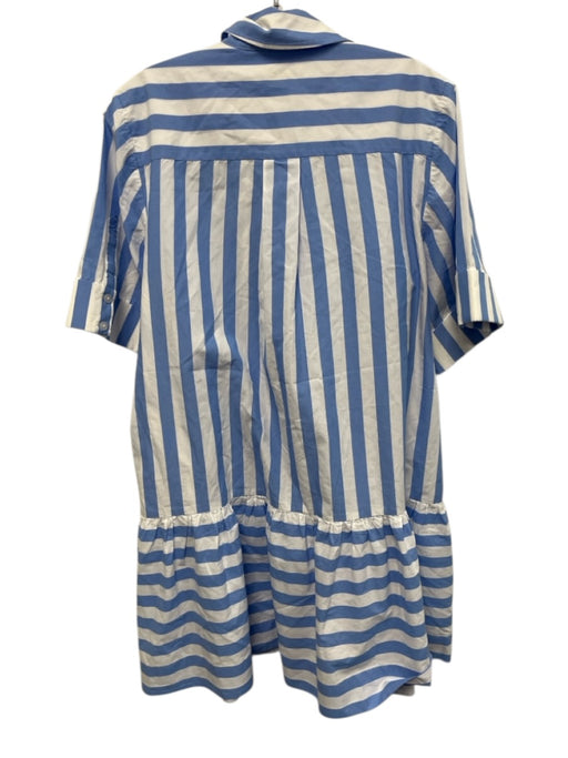 Simkhai Size M Blue & White Cotton Stripe Short Sleeve Mini Dress Blue & White / M