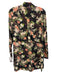 Alice + Olivia Size S Black, Green, Multi Floral Button Down Long Sleeve Top Black, Green, Multi / S