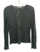 Vince Size M Dark Green Semi Sheer Textured Long Sleeve Top Dark Green / M